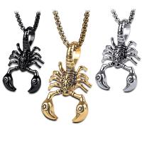 Pendentifs en titane, Acier titane, scorpion, pour homme, plus de couleurs à choisir, 57mm, Vendu par PC