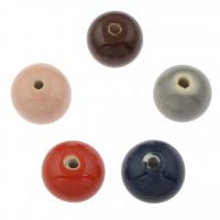 Acryl Schmuck Perlen, rund, gemischte Farben, 16x12mm, Bohrung:ca. 2mm, ca. 90PCs/Tasche, verkauft von Tasche