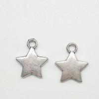 Zinc Alloy Star Pendant, antique silver color plated Approx 2mm 