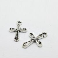 Zinc Alloy Cross Pendants, antique silver color plated Approx 1mm 