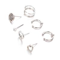 Zinklegierung Ohrring-Set, plattiert, 7 Stück & für Frau, 10mm, 11mm, 8mm, 3mm, verkauft von setzen