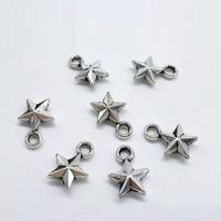 Zinc Alloy Star Pendant, antique silver color plated Approx 2mm 