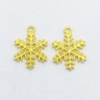 Colgante de la aleación del cinc, aleación de zinc, Copo de Nieve, chapado en color dorado, 22x19x2mm, agujero:aproximado 2mm, 100PCs/Bolsa, Vendido por Bolsa