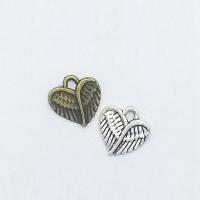 Colgantes de Aleación de Zinc en Forma de Corazón, chapado, más colores para la opción, 13x13x1.2mm, agujero:aproximado 2mm, 100PCs/Bolsa, Vendido por Bolsa