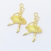 Zinc Alloy Jewelry Pendants, Dancing Girl, gold color plated Approx 2mm 