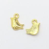 Zinc Alloy Animal Pendants, Bird, gold color plated Approx 2mm 