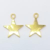 Zinc Alloy Star Pendant, gold color plated Approx 2mm 