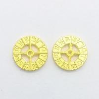 Zinc Alloy Jewelry Pendants, Round, gold color plated Approx 1mm 