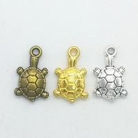 Colgantes Animales de Aleación de Zinc, Tortuga, chapado, más colores para la opción, 18x12x3mm, agujero:aproximado 2mm, 100PCs/Bolsa, Vendido por Bolsa