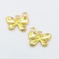 Colgantes Animales de Aleación de Zinc, Mariposa, chapado en color dorado, 18x15x3mm, agujero:aproximado 2mm, 100PCs/Bolsa, Vendido por Bolsa