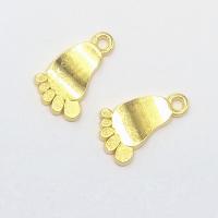 Zinc Alloy Jewelry Pendants, Foot, gold color plated Approx 2mm 