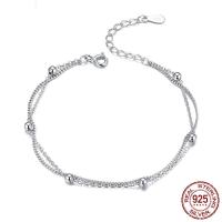 Sterling Silber Armbänder, 925er Sterling Silber, platiniert, für Frau, 190mm, verkauft von Strang