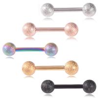 Edelstahl Ohrpiercing, Hantel, für Frau & satiniert, keine, 10*5*1.6mm, verkauft von PC