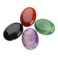 Agate Cabochon, Ellipse, Unisex & flat back 