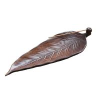 Buy Incense Holder and Burner in Bulk , Porcelain, Leaf, brown 