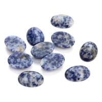 Blue Spot Cabochon, Ellipse & flat back 