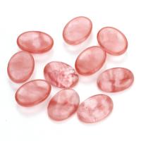 Cherry Quartz Cabochon, Ellipse & flat back 