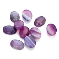 Purple Agate Cabochon, Ellipse & flat back 