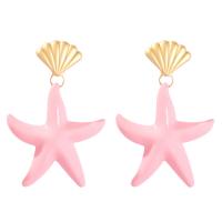 Zinc Alloy Drop Earring, Starfish, plated, for woman 