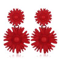 Zinc Alloy Drop Earring, Flower, plated, for woman 