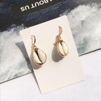 Zinc Alloy Drop Earring, with Shell, gold color plated, Bohemian style & for woman, 65mm,62mm,43mm,40mm,47mm,38mm,37mm,80mm,55m,55mm,44mm,57mm,57mm 