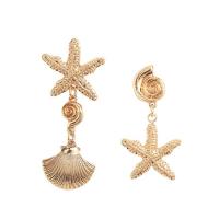 Asymmetric Earrings, Zinc Alloy, plated, for woman, golden 