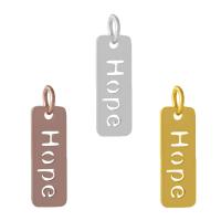 Stainless Steel Pendants, Rectangle 