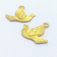 Colgantes Animales de Aleación de Zinc, Pájaro, chapado en color dorado, 21x19x2mm, agujero:aproximado 2mm, 100PCs/Bolsa, Vendido por Bolsa