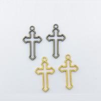 Zinc Alloy Cross Pendants, plated, hollow Approx 2mm 