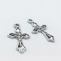 Zinc Alloy Cross Pendants, Crucifix Cross, antique silver color plated Approx 2mm 