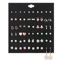 Zinc alliage strass Stud Earring, alliage de zinc, pour femme & avec strass, plus de couleurs à choisir, 4mm,5mm,6mm,7mm,9mm, 30/fixé, Vendu par fixé