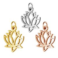 Edelstahl Blume Anhänger, hohl, keine, 12x17mm, 10PCs/Tasche, verkauft von Tasche