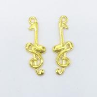 Zinc Alloy Jewelry Pendants, Music Note, gold color plated Approx 1mm 