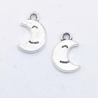 Zinc Alloy Jewelry Pendants, Moon, antique silver color plated Approx 2mm 