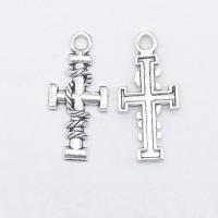 Zinc Alloy Cross Pendants, antique silver color plated Approx 2mm 