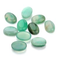 Green Agate Cabochon, time gem jewelry & flat back 