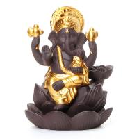 Incense Smoke Flow Backflow Holder Ceramic Incense Burner, Porcelain, Elephant, durable 