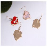 Enamel Zinc Alloy Drop Earring, Heart, fashion jewelry & for woman nickel, lead & cadmium free 