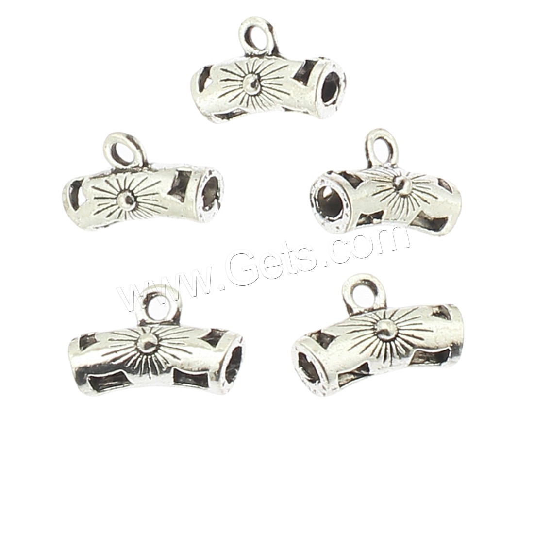 Zinklegierung Stiftöse Perlen, plattiert, keine, 16x10x6mm, Bohrung:ca. 2mm, ca. 310PCs/Tasche, verkauft von Tasche