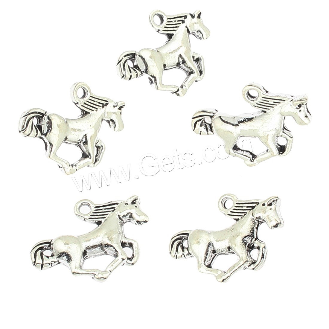 Colgantes Animales de Aleación de Zinc, Caballo, chapado, más colores para la opción, 21x16x3mm, agujero:aproximado 2mm, aproximado 310PCs/Bolsa, Vendido por Bolsa