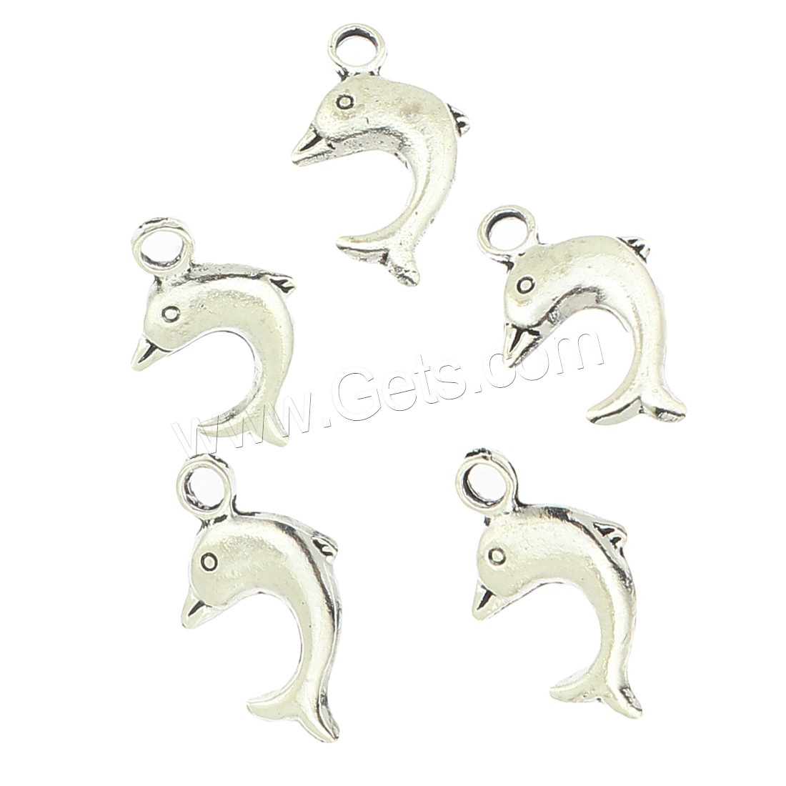 Pendentifs animaux en alliage de zinc, poisson, Placage, grand trou, plus de couleurs à choisir, 13x21x3mm, Trou:Environ 3mm, Environ 380PC/sac, Vendu par sac