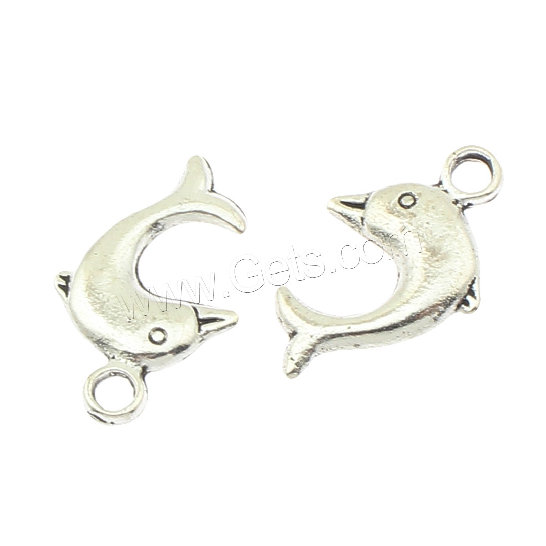 Pendentifs animaux en alliage de zinc, poisson, Placage, grand trou, plus de couleurs à choisir, 13x21x3mm, Trou:Environ 3mm, Environ 380PC/sac, Vendu par sac