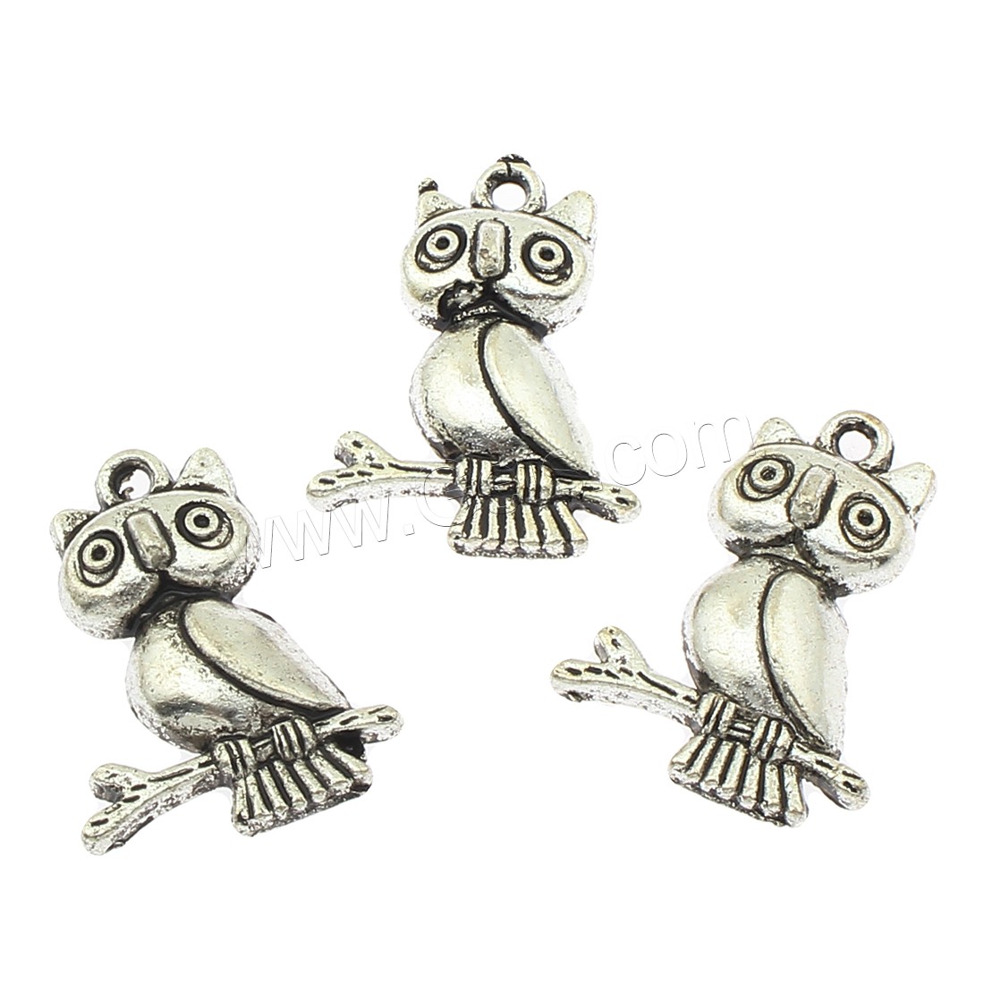 Pendentifs animaux en alliage de zinc, hibou, Placage, plus de couleurs à choisir, 18x23x5mm, Trou:Environ 2mm, Environ 250PC/sac, Vendu par sac