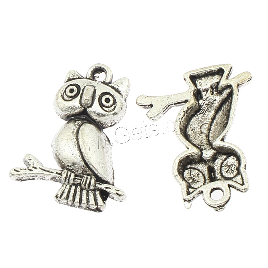 Pendentifs animaux en alliage de zinc, hibou, Placage, plus de couleurs à choisir, 18x23x5mm, Trou:Environ 2mm, Environ 250PC/sac, Vendu par sac