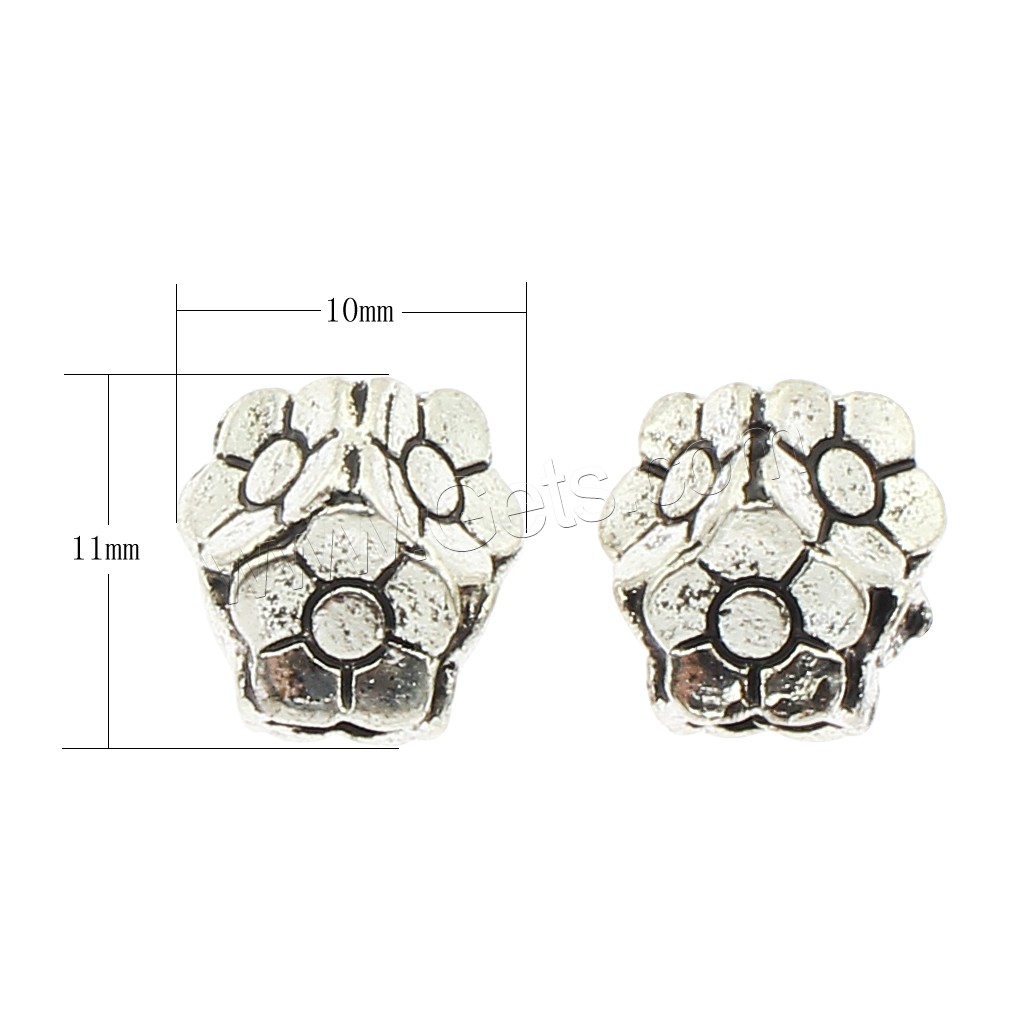 Zinc Alloy Jewelry Pendants, plated, large hole, more colors for choice, 10x11x11mm, Hole:Approx 4mm, Approx 170PCs/Bag, Sold By Bag