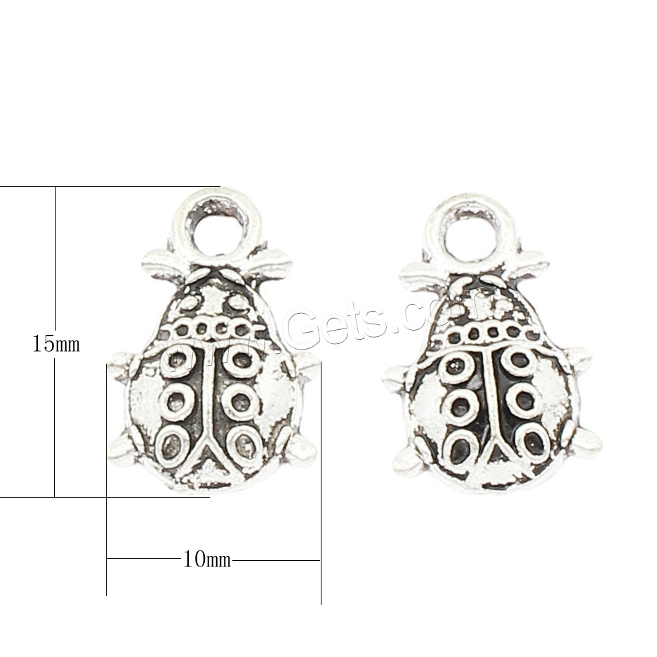 Zink Legierung Schmuck Anhänger, Zinklegierung, plattiert, großes Loch, keine, 10x15x3mm, Bohrung:ca. 3mm, ca. 715PCs/Tasche, verkauft von Tasche