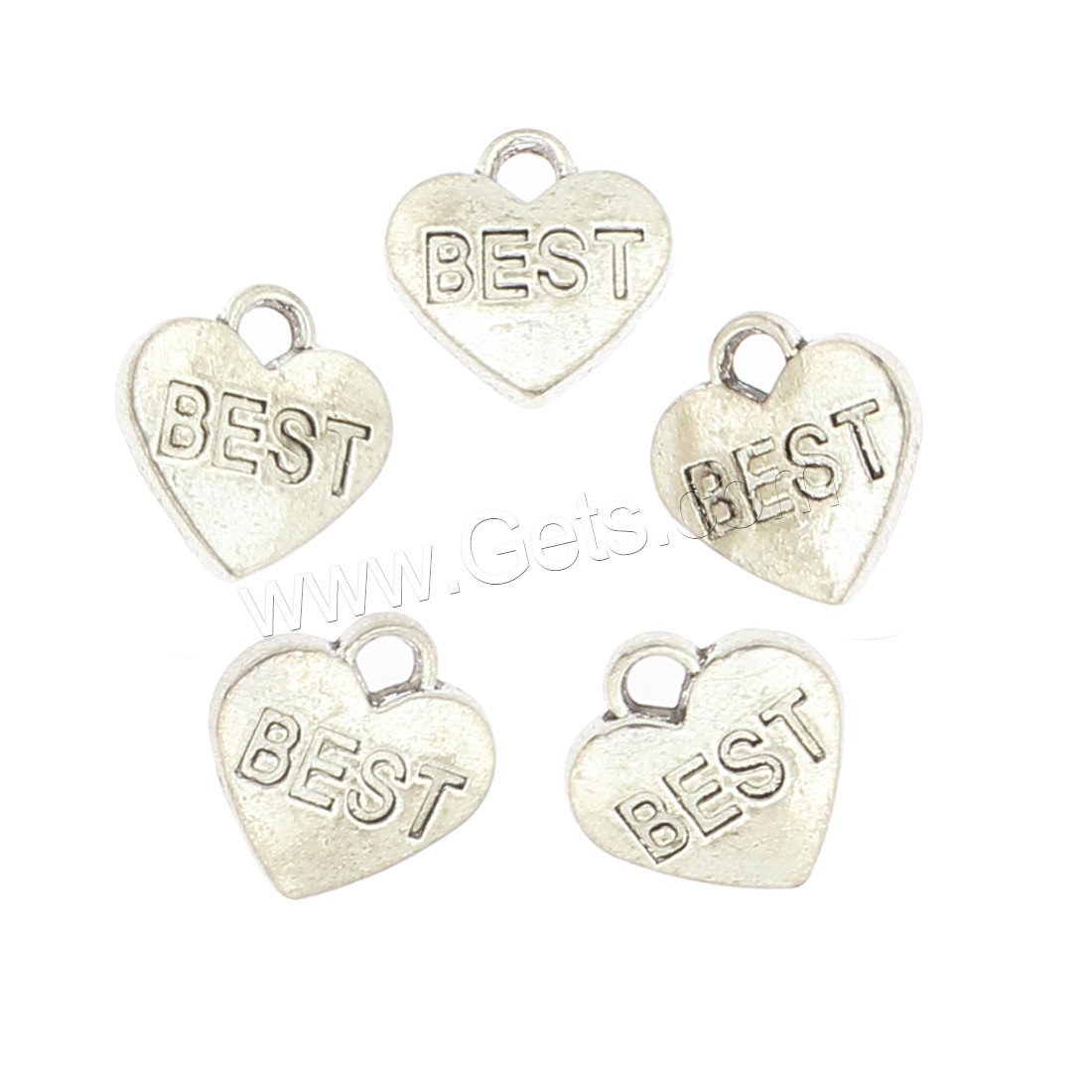 Colgantes de Aleación de Zinc en Forma de Corazón, chapado, más colores para la opción, 12x13x2mm, agujero:aproximado 2mm, aproximado 555PCs/Bolsa, Vendido por Bolsa