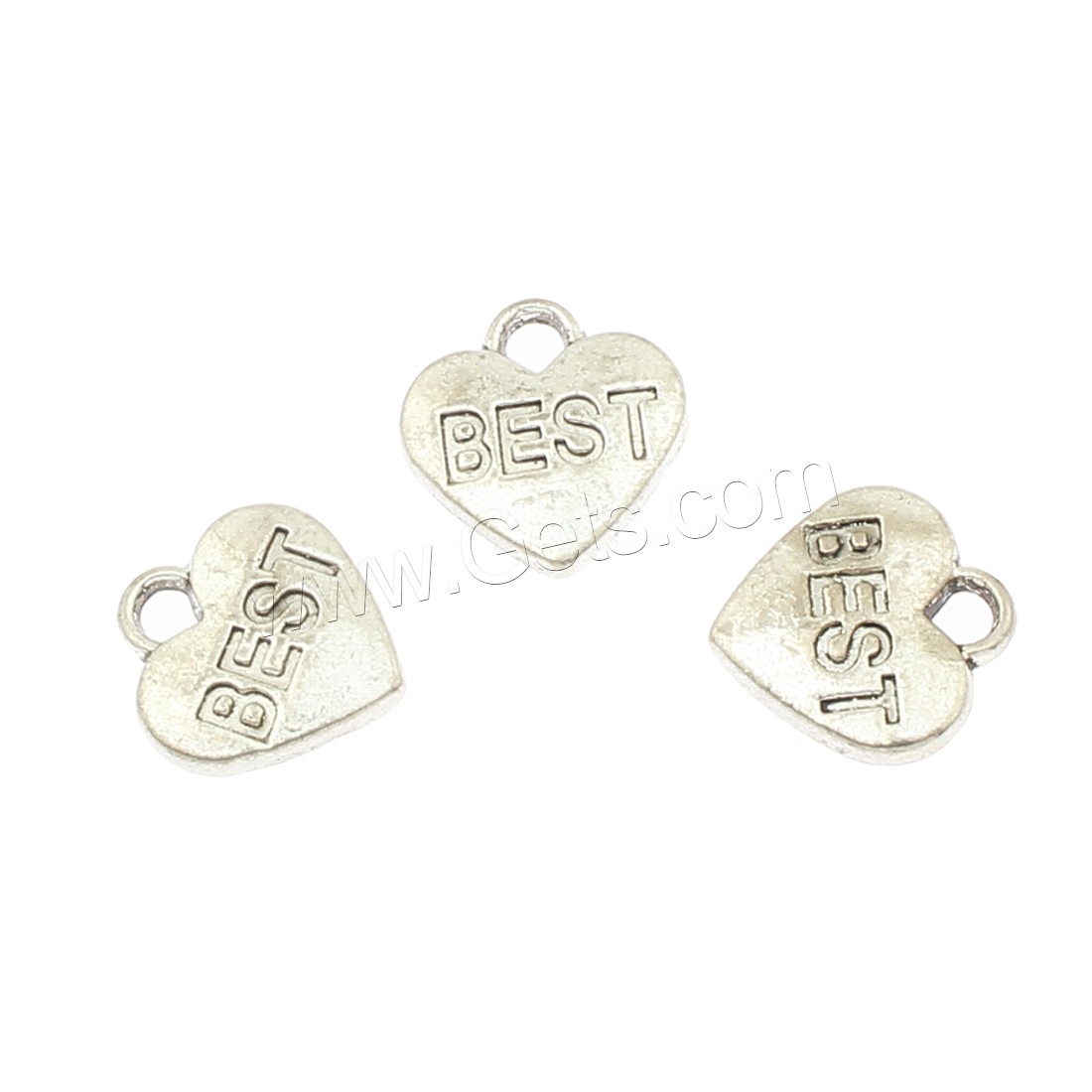 Colgantes de Aleación de Zinc en Forma de Corazón, chapado, más colores para la opción, 12x13x2mm, agujero:aproximado 2mm, aproximado 555PCs/Bolsa, Vendido por Bolsa