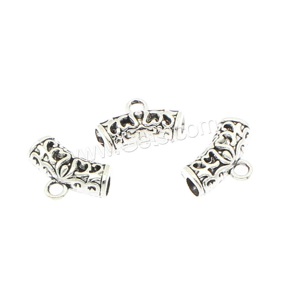 Zinklegierung Stiftöse Perlen, plattiert, keine, 14x10x5mm, Bohrung:ca. 2mm, ca. 555PCs/Tasche, verkauft von Tasche