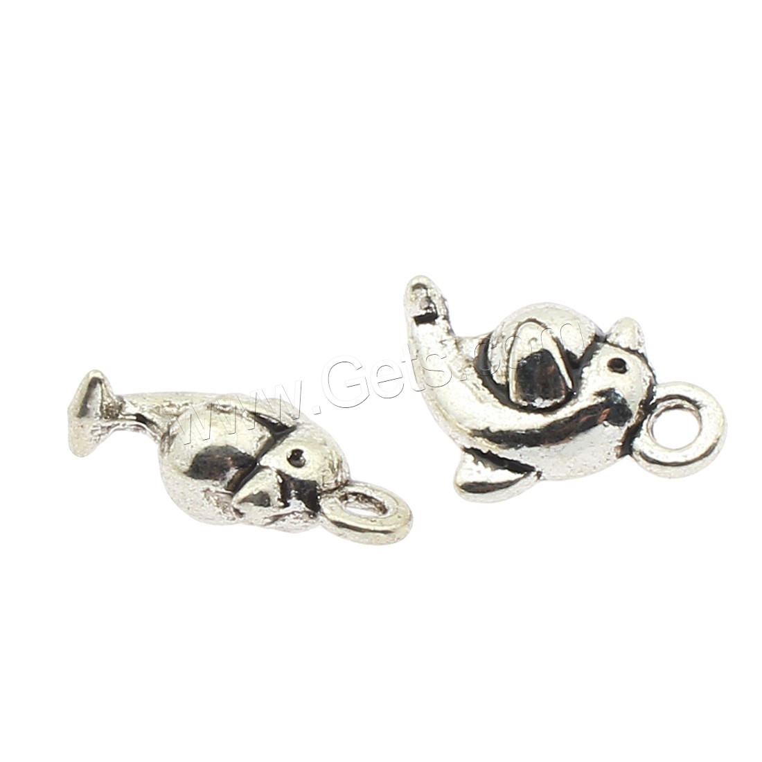 Zinklegierung Tier Anhänger, Fisch, plattiert, keine, 10x15x6mm, Bohrung:ca. 2mm, ca. 420PCs/Tasche, verkauft von Tasche